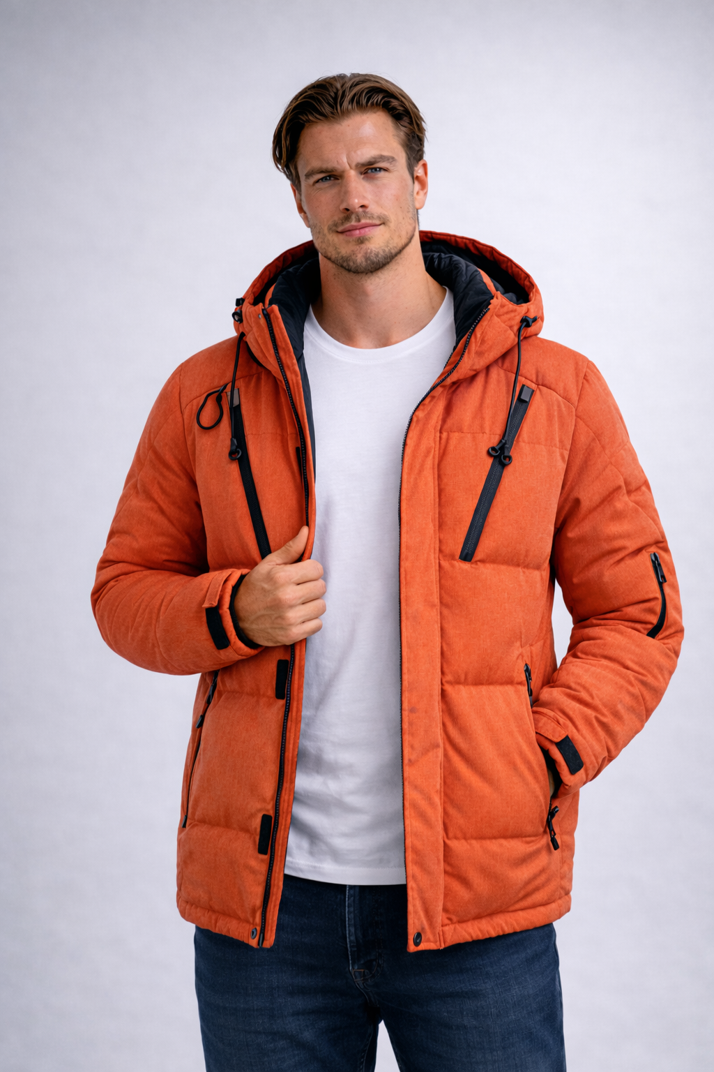 Sólida parka de invierno