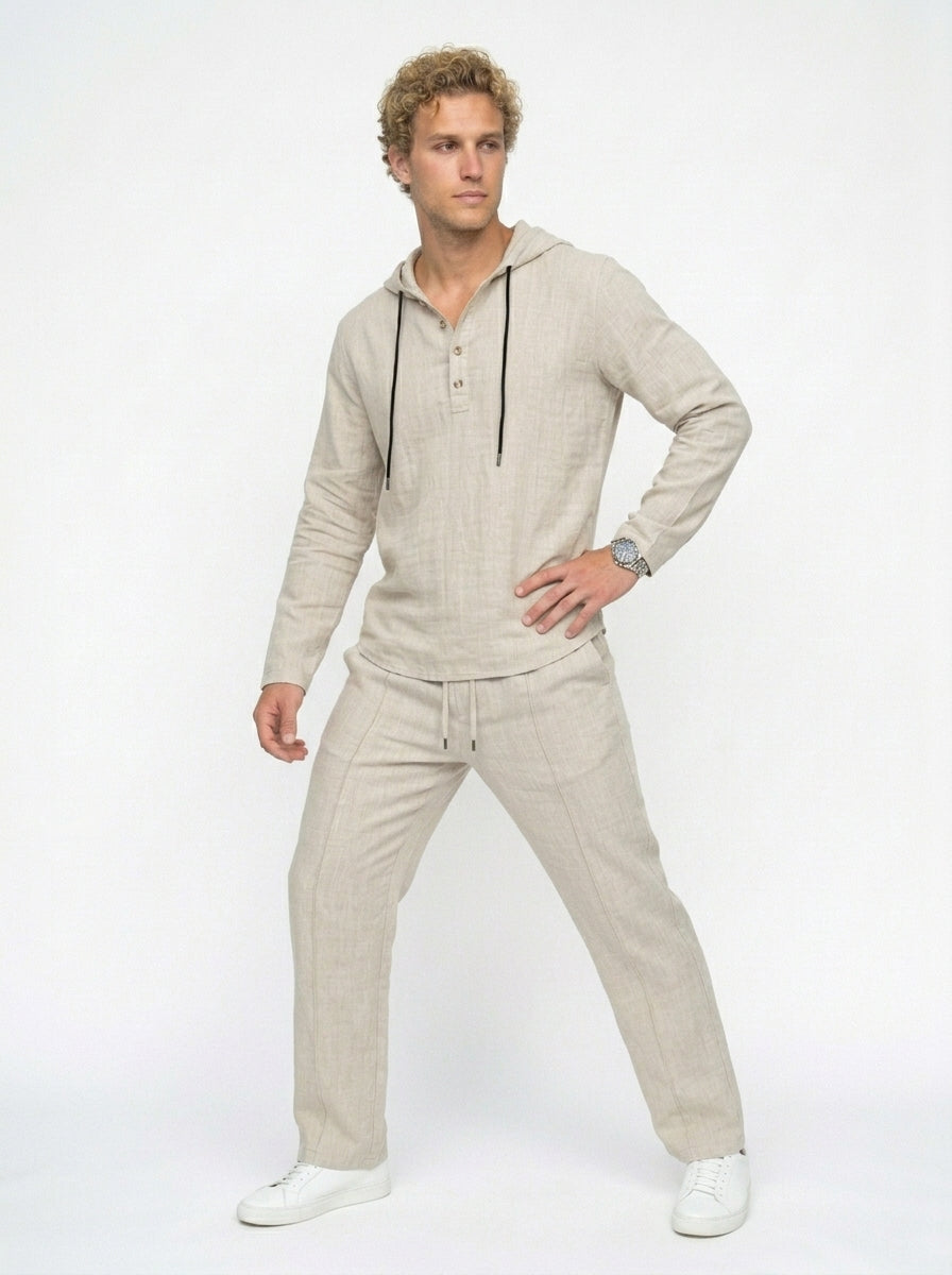 Conjunto de camiseta holgada con capucha y pantalones