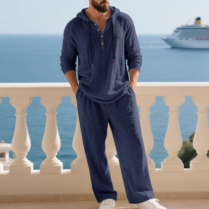 Conjunto de camiseta holgada con capucha y pantalones