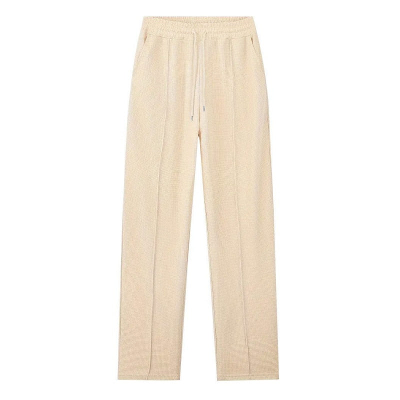 Conjunto de sudadera con tejido de punto gofrado y pantalón